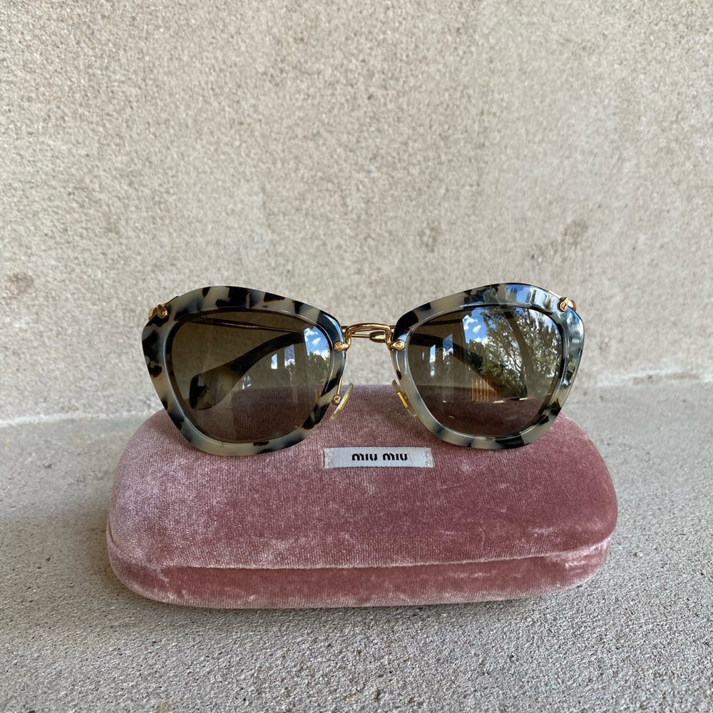 Miu Miu Butterfly Tortoise Sunglasses with Case